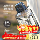 乐扣乐扣（LOCK&LOCK）小水库大容量塑料运动水杯户外冷水壶刻度把手男女杯子2.2L灰色