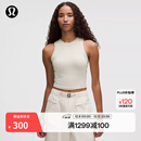 lululemon丨Jersey 女士平纹针织及腰圆领运动背心 LW1FEXS 骨白 S