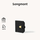 Songmont山下有松山行钱包设计师款皮夹短款卡包夹礼物男女零钱包 烟墨黑 预售33天