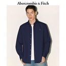 Abercrombie & Fitch【李现同款】小麋鹿图案美式牛津长袖衬衫25秋冬男装125-5224 海军蓝 M (180/100A)