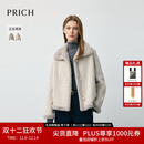 PRICH时尚复古双面穿软糯毛绒感外套2025冬季新款短款皮草上衣女 16浅灰色 M 165