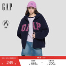 盖璞女装2025秋季新款Logo灯芯绒贴布绣宽松连帽衫保暖卫衣792561