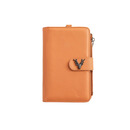 鹿师傅护照钱包一体出国多功能防盗刷旅行收纳挂脖证件便携护照夹零钱包 棕色（带挂脖绳）