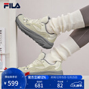 斐乐 杨幂同款|斐乐官方女鞋TREK 2运动鞋2025冬季新款山系休闲老爹鞋 冬日白/霾绿色-WG 38