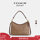 蔻驰（COACH）奥莱女士女包经典标志LAUREL 31号流浪包单肩包斜挎包腋下包 IM/棕黄色/棕色