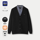 HLA海澜之家保暖T恤加厚加绒双领毛衣 黑色17 XL 180/96A 推荐151~164斤