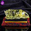 紫川 附证书家居摆设貔貅大屁股纪念品大号天然黄水晶貔貅摆件实用