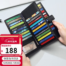 高尔夫GOLF卡包男士头层牛皮多卡位大容量银行卡片包防盗刷长款钱包男证件包商务钱夹5V718394J黑色