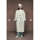 UNICA/60年代VTG001_意大利进口_苏力羊驼版复古荡领毛呢大衣外套 【 INCA云朵灰 】长款 秘鲁INCA XS 【现货48小时发】