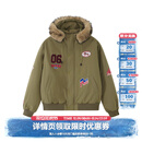 F426【赵露思许妍同款】冬季新款美式复古连帽毛领派克棉服 军绿色 M