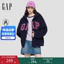 盖璞女装2025秋季新款Logo灯芯绒贴布绣宽松连帽衫保暖卫衣792561