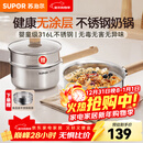 苏泊尔（SUPOR）奶锅316L不锈钢宝宝辅食锅泡面热牛奶小奶锅汤锅电磁炉燃气通用 【推荐】316L不锈钢奶锅- 18cm