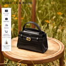 CHARLES&KEITH鳄鱼纹凯莉包手提斜挎婚包包女包生日礼物圣诞礼物CK2-50270880-1 Black黑色 S