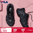 斐乐斐乐猫爪鞋女鞋老爹鞋休闲鞋女休闲复古厚底运动鞋 猫爪四代-黑BK 37.5