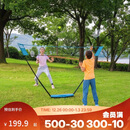 迪卡侬羽毛球网架便携式标准户外折叠快开网排球网-4904004