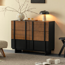 梵也家具落日斗柜实木柚木储物客厅卧室玄关柜现代简约收纳六斗柜 (1)【梵也原创】【缅甸瓦城柚木】六斗柜+三斗柜