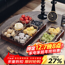 格娜斯 玻璃水果盘客厅轻奢创意零食分格干果盘北欧ins网红点心糖果盘