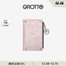 个乐植鞣绵羊皮真皮卡包卡夹钱包轻奢男女款情侣礼物 樱粉 均码