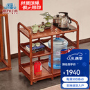 檀卉红木家具非洲花梨【学名：刺猬紫檀】移动中式茶水车阳台实木小茶台泡茶桌带扶手茶水柜边柜 茶水台+全自动底部上水电炉