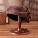 2025新款欧美风百搭时尚高级秋冬保暖加厚洋气气质贝雷帽 美拉德