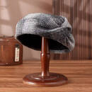 2025新款欧美风百搭时尚高级秋冬保暖加厚洋气气质贝雷帽 格雷灰