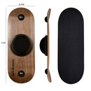 FITUSBOARD专业旋转平衡板成人儿童前刃后刃单板双板滑雪冲浪陆冲核心训练板 磨砂北美胡桃