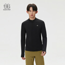 KOLON SPORT/可隆户外休闲衣 男士Seamless半拉链长袖T恤 LHZT6SN037-BK 黑色 XL 180/100A