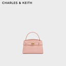 CHARLES&KEITH鳄鱼纹凯莉包手提斜挎婚包包女包生日礼物新年礼物CK2-50270880-1 粉红色Pink S