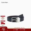Calvin KleinJeans【新年礼物】25秋男士商务休闲绅士ck光面皮革针扣皮带腰带
