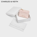 CHARLES&KEITH女士菱格短款钱包零钱包卡包生日礼物送女友CK6-10701631 Soft Pink浅粉色 XXS