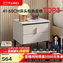芝华仕（CHEERS）现代收纳储物岩板轻奢高级感小柜子边柜简易主次卧室床头柜G037白