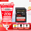 闪迪（SanDisk）128GB SD内存卡 4K V30 U3 C10 相机存储卡 读速200MB/s 写速90MB/s 微单/单反相机内存卡