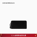 EMPORIO ARMANI/阿玛尼官方旗舰【圣诞礼物】男女拉链钱夹钱包卡包秋冬 80001-黑色