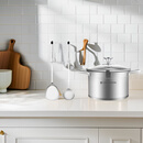 三头鹰不锈钢汤锅食品级欧式汤锅+汤勺+锅铲 3件套赠品勿拍 22cm