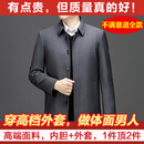 男士中长款风衣羽绒服外套新款白鸭绒商务休闲羽绒夹克 灰色 XL （135-150斤）