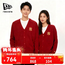 NEW ERA纽亦华MLB外套男女秋冬季针织衫开衫NY宽松保暖毛衣14450555-XL