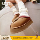 UGG秋季新款女士舒适时尚厚底Tazz塔茨一脚蹬休闲懒人鞋 1174471 CHE | 栗色 38 鞋款偏小，建议拍大一码
