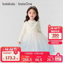 巴拉巴拉balaOne童装女公主裙2025秋冬儿童连衣裙针织网纱裙209425111001
