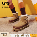 UGG秋季新款女士舒适时尚保暖平底拼接休闲束带短筒雪地靴1174575 CHE | 栗色 39 39码及以下建议拍大一码