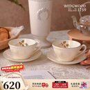 Wedgwood[新年礼物]欢愉假日树莓陶瓷咖啡杯碟套装两杯两碟精致茶杯碟