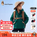 暇步士（Hush Puppies）童装儿童外套秋冬季新款男女大童简约时尚加厚风衣外套 丛林绿 150 cm