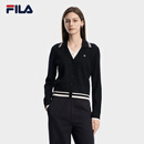FILA 斐乐官方女士编织外套2026春新款休闲假两件学院风毛衣开衫 传奇蓝-NV S 160/80A/S