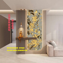 2025新款透光大理石玄关客厅复合奢石背景墙天然高级感蓝翡翠定制 玄关定制16/复合面天然胚体