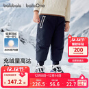 巴拉巴拉童装宝宝羽绒裤三防男女童弯刀裤2025冬加厚保暖长裤208425108212