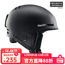 南恩滑雪头盔单双板滑雪装备护具防撞男女保暖NT30 哑黑 L