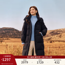 纤莉秀【长款连帽90鹅绒羽绒服】大码女装舒适保暖外套胖mm冬新款2829 黑色 5XL