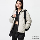 优衣库女装PUFFTECH空气棉服连帽外套/25秋冬新款478571 30 浅米色 M