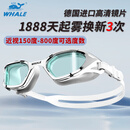 鲸鱼专业成人泳镜男女长效防雾泳镜防水护眼近视可选度数近视游泳眼镜