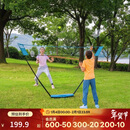 迪卡侬羽毛球网架便携式标准户外折叠快开网排球网-4904004