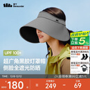 蕉下（beneunder）灯罩帽大帽檐遮阳帽女黑胶防晒帽全脸遮阳空顶帽太阳帽BM563灰